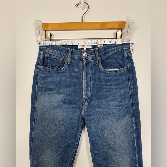 RE/DONE High Rise 70s Bootcut Split Hem Jeans 29 Made in USA - Picture 11 of 11